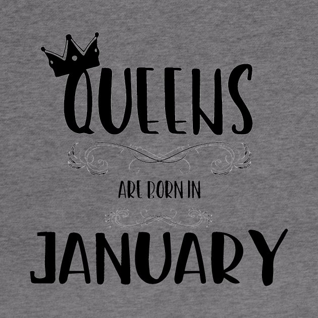 A queen was born in January by HBfunshirts